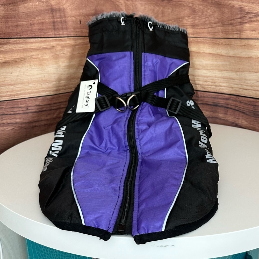 WINDPROOF DOG REFLECTIVE WINTER DOG Jacket Removable Safety Harness Snowsuit… - Picture 7 of 13